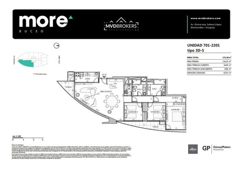 Imagen 6 de 30 de Apartamento 3 Dormitorios - 2 Baños | Av. Rivera Y Solano López - More Buceo | Excelentes Vistas - Piso 10 | Estrena 2023