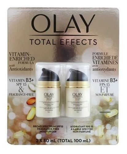 Olay Total Effects Crema Facial 2x50 Ml Antiedad Hidratacion Tipo de piel Mixta