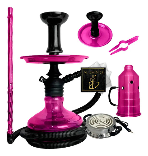 Narguile Kit Completo Hookah Monster Barato Rosa 220v