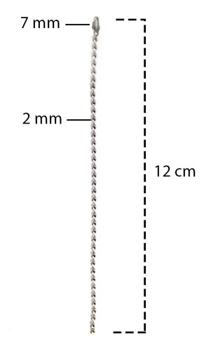 Cadena De Bolas 100% Con Canoa De 12 Cm Para Guardar De Recu