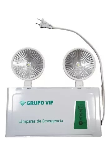 Lampara De Emergencia Led Doble Faro Recargable Iluminación 