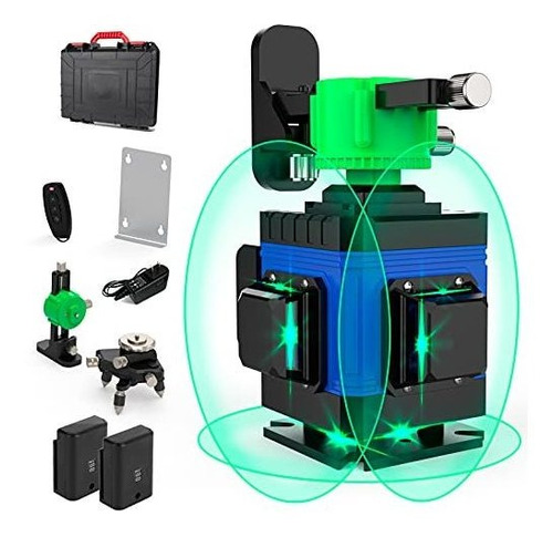 Nivel Laser Autonivelante 12 Linea 3x360° Cruz Verde Haz