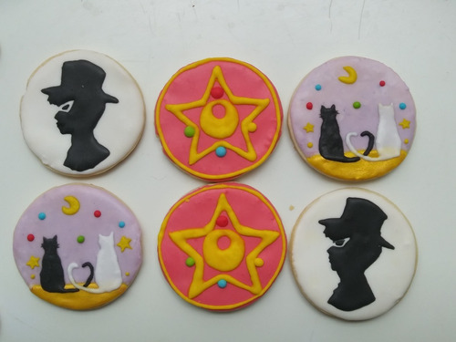 12 Cookies/galletitas Con Tematica Sailor Moon - Cookiedemia