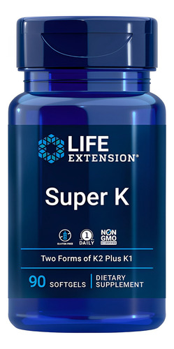 Super K Life Extension 90 Softgels 5un Sabor Sem sabor