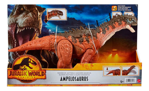 Jurassic World Dominion Accion Masiva- Ampelosaurus - Mattel