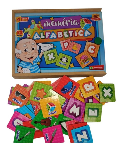 Brinquedo Pedagógico Memória Alfabética