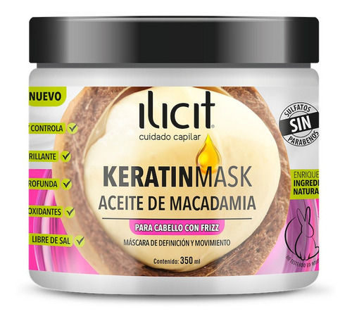 Ilicit Mascarilla Keratinmask Aceite De Macadamia 350 Ml