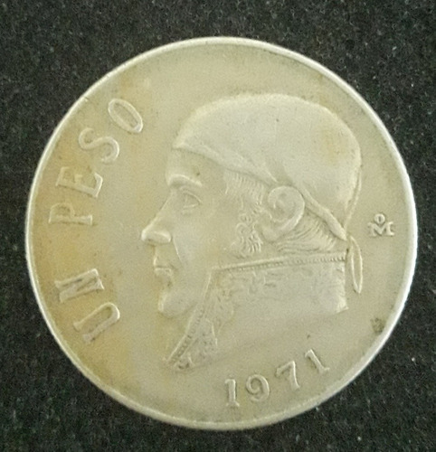 Imagem 1 de 2 de Moeda Un Peso Ano 1971 Estados Unidos Mexicanos