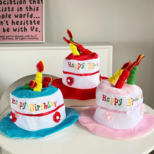 Gorro De Cumpleaños Para Niños, Gorro De Fiesta De Felpa