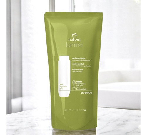 Shampoo Equilibrante Cabelos Oleosos Refil Lumina 300 Ml