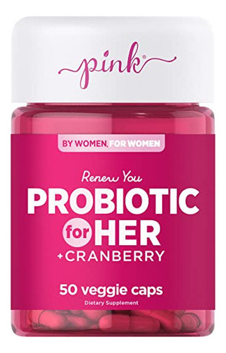 Probióticos Pink Para Mujeres | 50 Cápsulas Vegetales | 5 