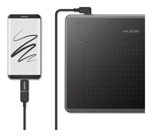 Imagen 2 de 4 de Tableta Digitalizadora Huion Inspiroy H430p Black Osu Dibujo