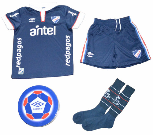 Set Junior Azul 2016 Club Nacional De Football Umbro