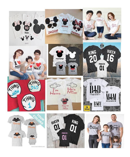 Camisetas Niños Adultos Personalizadas Algodon - Familia