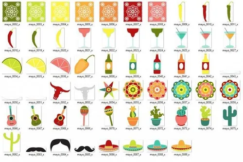 Kit De Imágenes Digitales Mexico Cinco De Mayo 2
