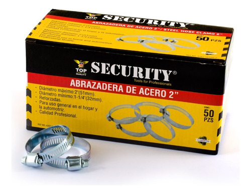 Abrazadera De Acero 2 Pulgadas Security X50 Pcs