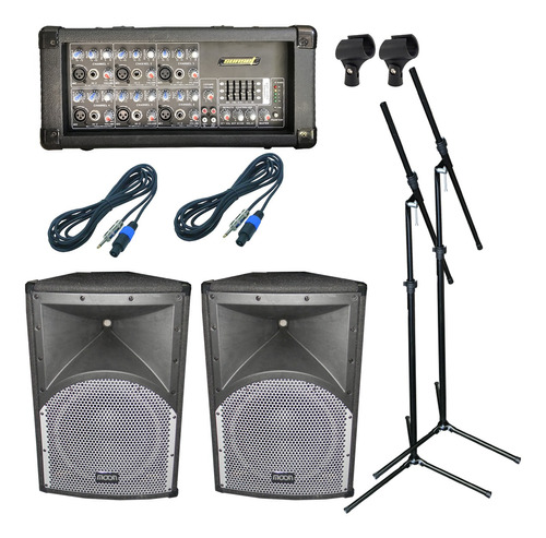 Combo Sonido Consola Sunset Jcb608cl + Cajas Y Accesorios