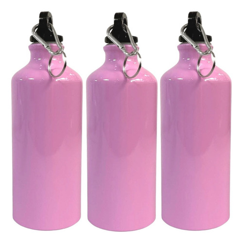 Botella De Aluminio 600ml Tlp Sublimacion 35 Pzs Color Rosa
