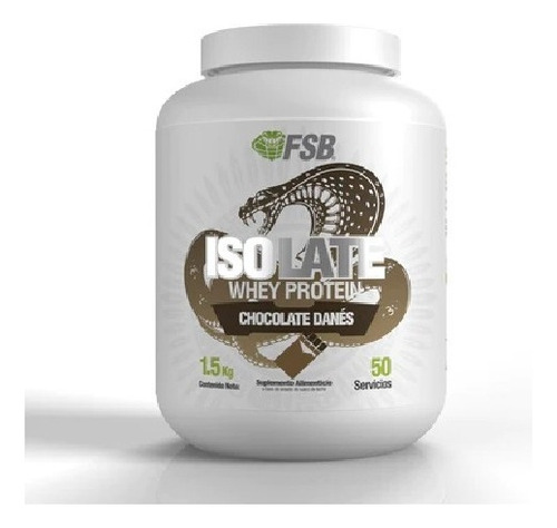 Fsb Isolate Whey Protein 1.5kg 50 Servicios Sabor Chocolate Danes