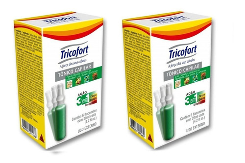 Tricofort Tônico Capilar 3 Em 1 - Caixa Kit C/12 Ampolas
