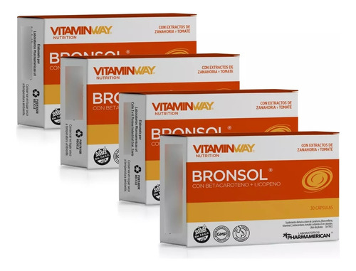 Bronsol Carotenos Bronceado Vitamin Way  X 120 Capsulas