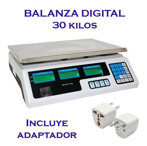 Balanza Pesa Digital 40 Kg Con Adaptador / Cyberferretero