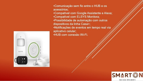 Kit De Alarme Elsys Wi-fi Com Sensores Sem Fio - Kw1080
