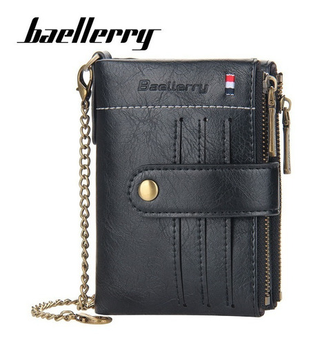 Billetera Para Hombre Baellerry De Cuero Con Cadena