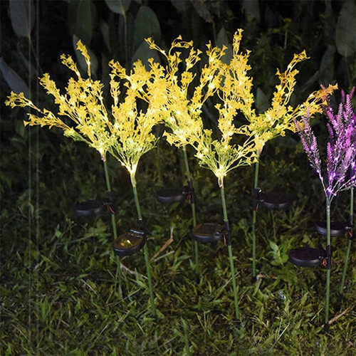 Lámpara Led Z 6018 Con Forma De Flor De Colza Para Jardín, E