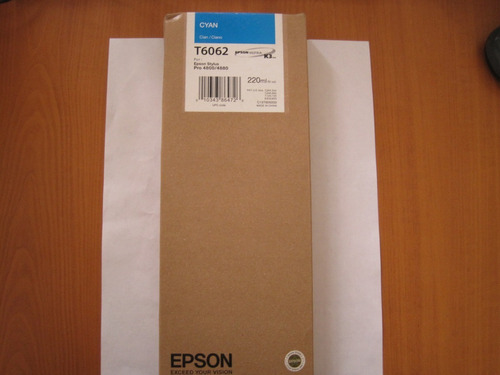 Cartucho Epson T6062 Cyan 220 Ml Caducado 2013