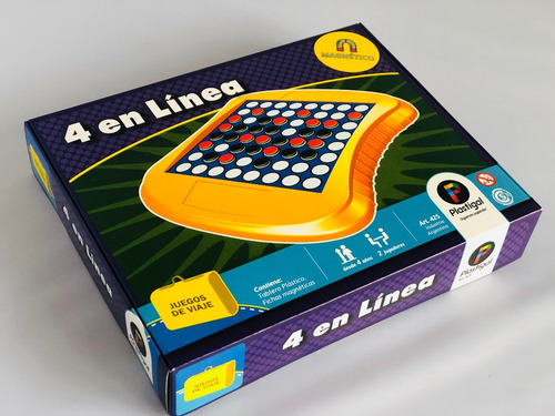 Imagen 1 de 3 de 4 En Linea Magnetico - Juegos De Viaje - Juego De Mesa