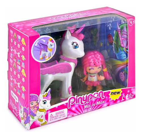 Figura Pinypon Muñeca Con Unicornio Volador Original