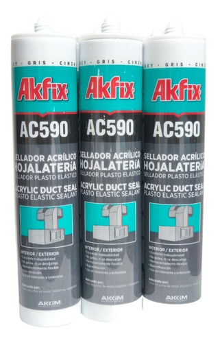 Caja 3 Und Silicona Pintable Hojalateria  Akfix 310ml