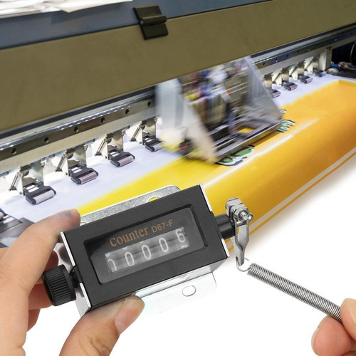 D67f - Contador Mecánico De 5 Dígitos, Reiniciable Manual, C