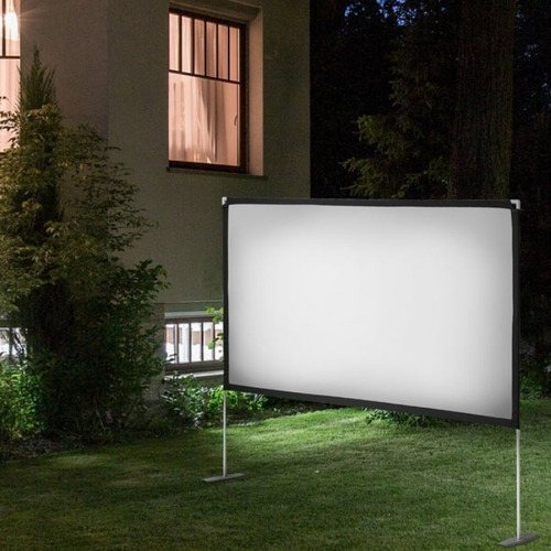 Pantalla Proyeccion Con Soporte 100 PuLG Proyector Int/ext