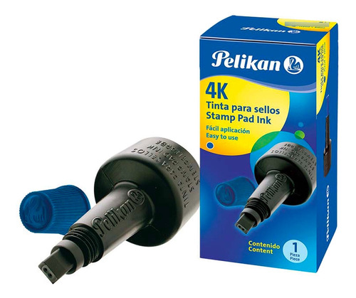 Combo Tinta Para Sello De Goma 4k 30 Cc Color Azul X10