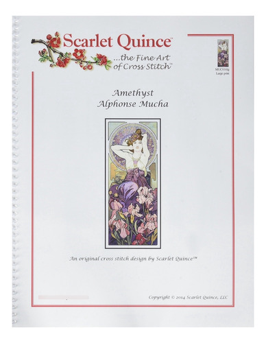 Scarlet Quince Muc016 de Amatista Alphonse Mucha Punto Cruz