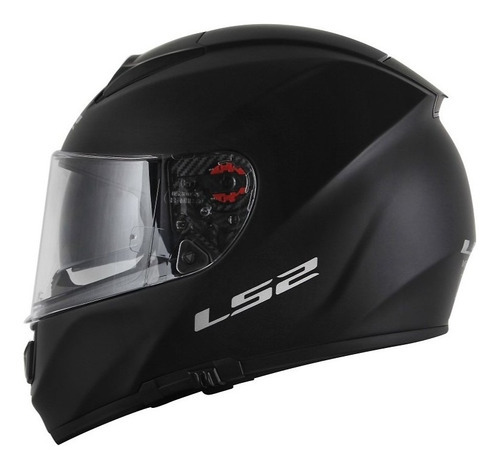 Capacete Masculino Feminino Ls2 Vector Ff397 Preto Leve Moto Desenho Monocolor Tamanho do capacete 54
