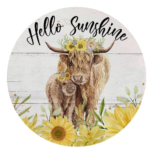 Ratón Quicqod Hello Sunshine Rustic Summer Sunflower Cow...