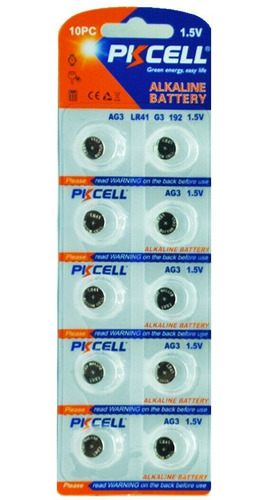 Pilas Pkcell Alkalina Ag3 392a Lr41 196 Relojes Auriculares 