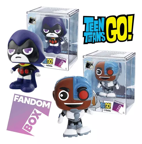 Desenho Animado Teen Titans Go Ravena E Cyborg Figura Pop