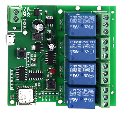 Módulo Interruptor Inalámbrico Ewelink 4ch Dc 5v 12v 32v Con