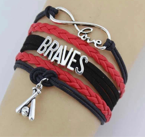 Pulsera Bravos Atlanta Amor Infinito Mlb Beisbol