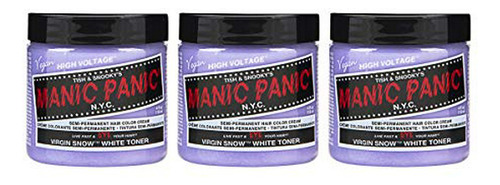 Manic Panic Virgin Snow Hair Blonde Toner 3 Pack