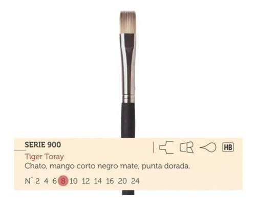 Pincel Casan Tiger Toray Serie 900 N°8