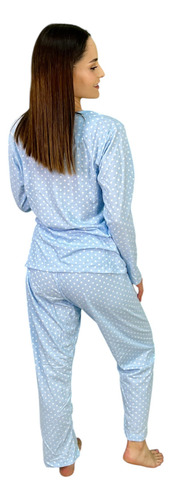 Pijama Star West 460 Mujer Pantalón Larga Algodón Puntos