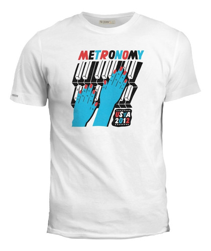 Camiseta Metronomy Piano Usa 2012 Banda Electrónica Ink 