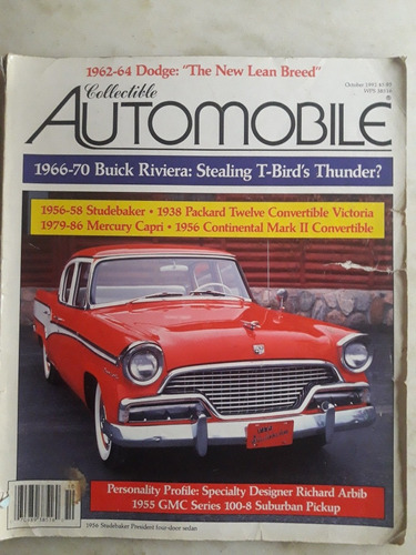 Revista Collectible Automobile,usa,octubre 92 