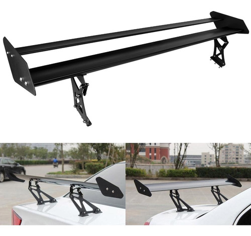 Alerón De Aluminio Negro Universal Gt #2 Auto Tuning Karvas