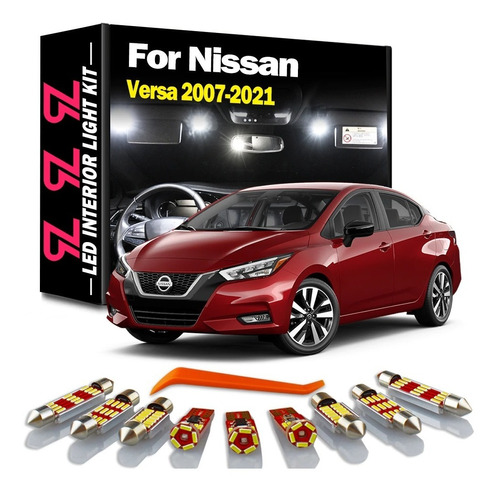 Kit Luces Led Interior Para Nissan Versa 2014 2023 10pcs Rz